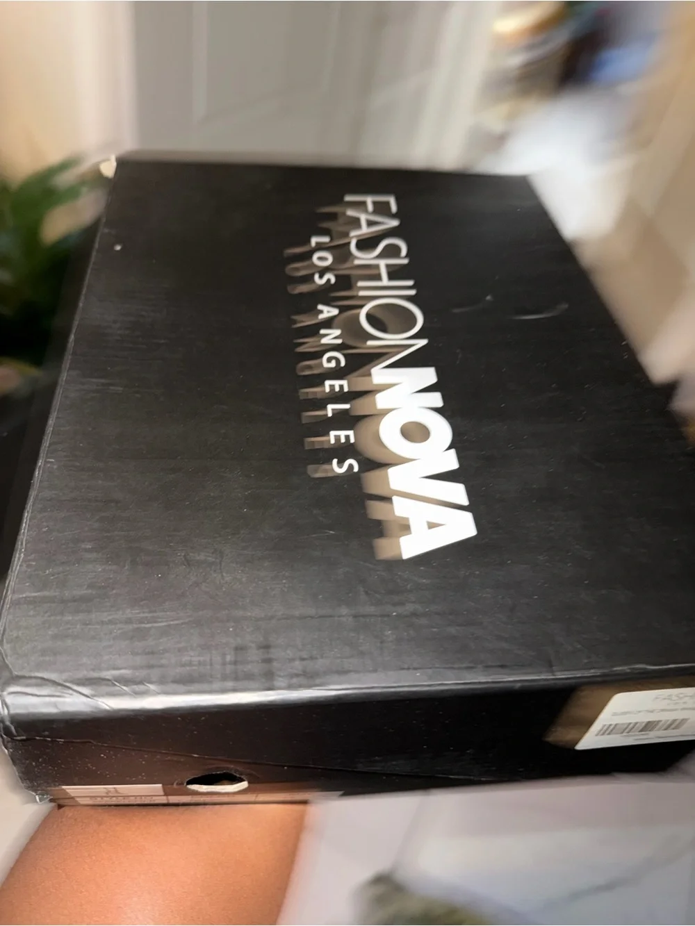 Fashion Nova Nude Sparkle High Heel Boots